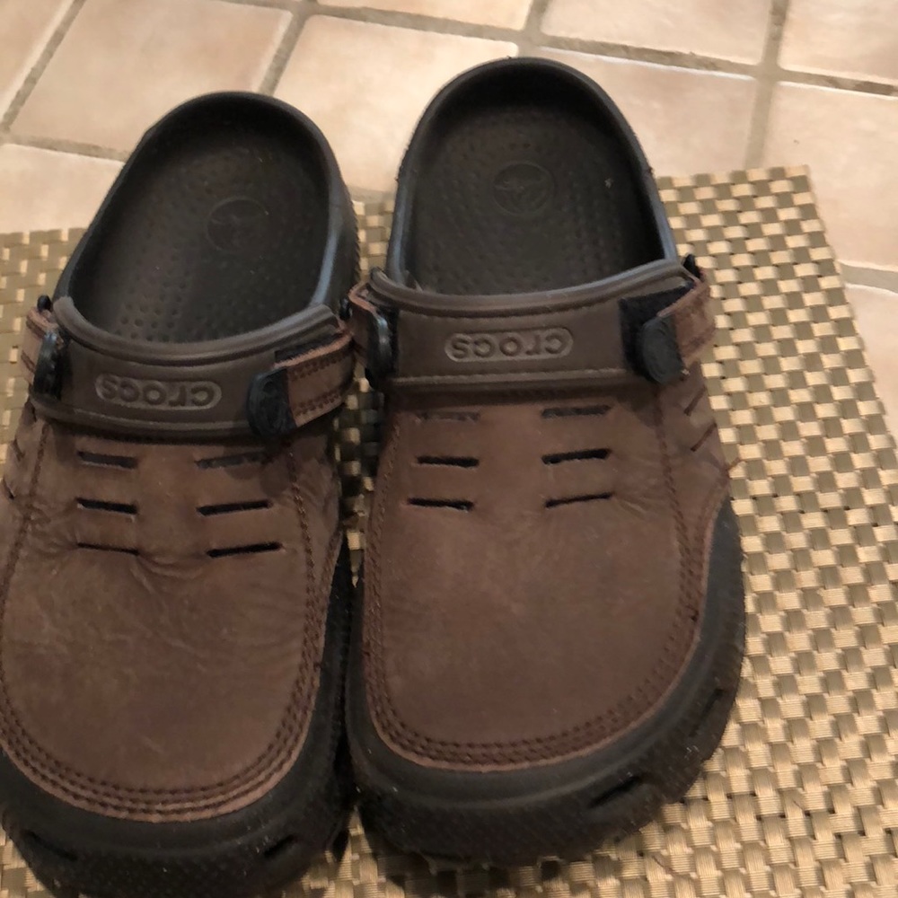 Men’s Crocs with leather top